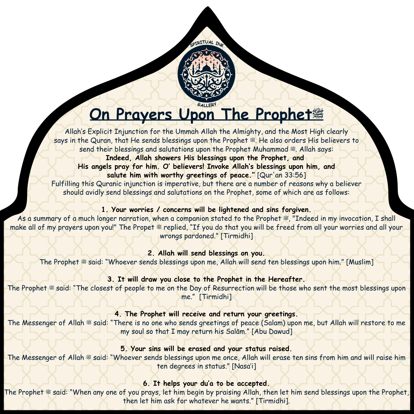 Premium Edition - Praising The Beloved, Our Prophet Muhammad ﷺ - Framed Canvas 18"x24"